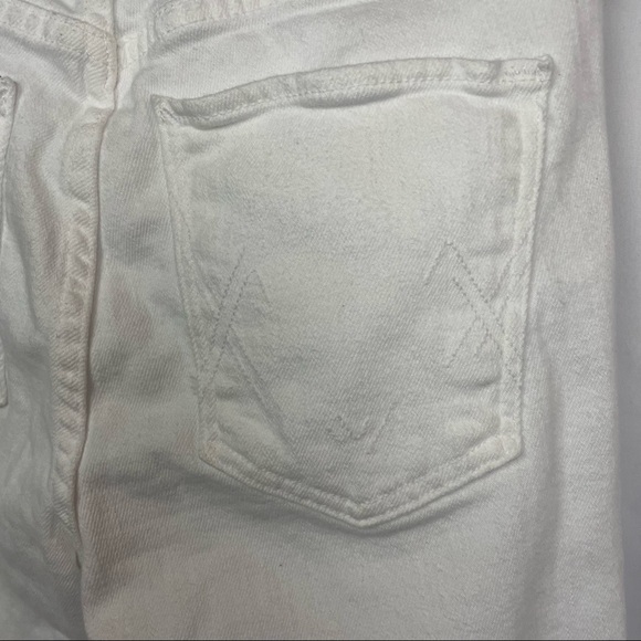 Anthropologie McGuire white Valetetta Straight stretch jeans with embroidery 26 - Picture 11 of 13